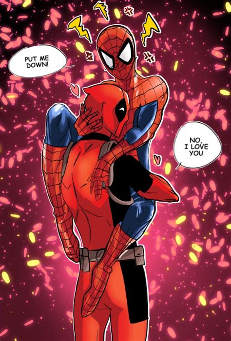 Sigue las aventuras del mercenario con una bocota Deadpool y su ejrcito de clones de Gwen Stacy. . Deadpool x spiderman porn